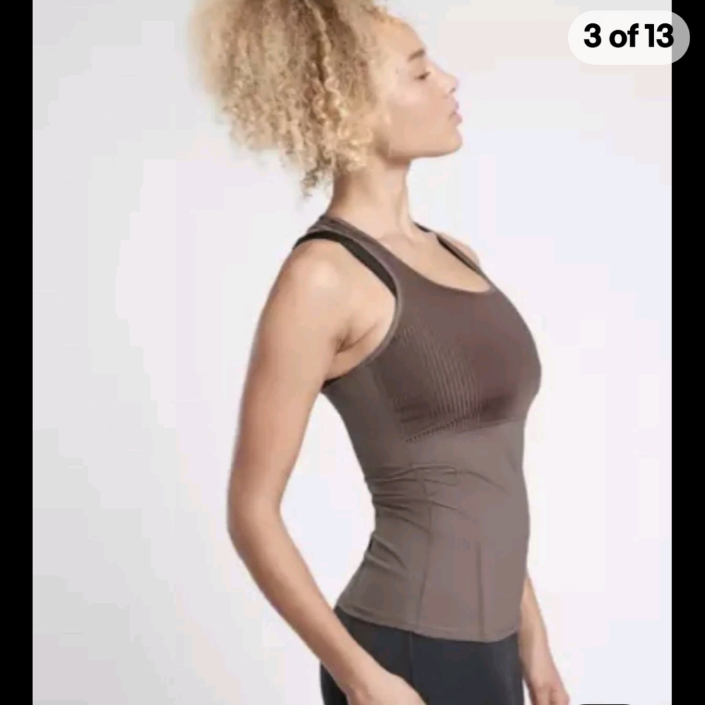Athleta | Vitality Brown Rib Tank